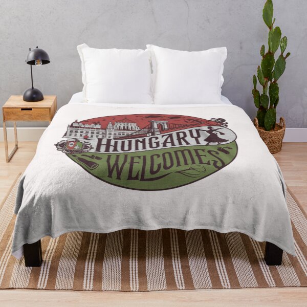 Item preview, Hungary Welcomes Flag Map Budapest, Danube, Balaton designed and sold by AnimalsDH305.