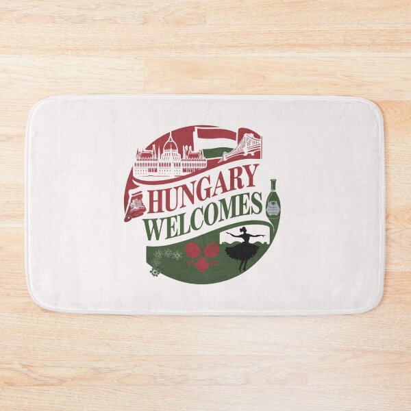Item preview,  Hungary Welcomes Flag Map Budapest, Danube, Balaton designed and sold by AnimalsDH305.