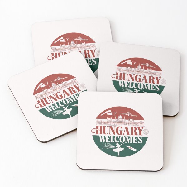 Item preview, Hungary Welcomes Flag Map Budapest, Danube, Balaton designed and sold by AnimalsDH305.