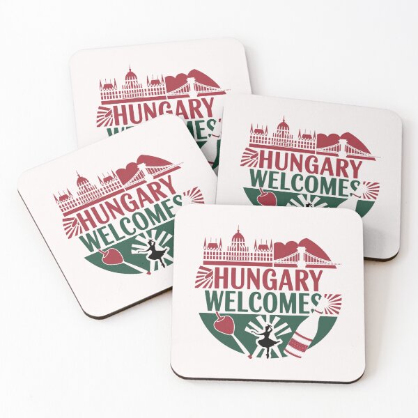 Item preview, Hungary Welcomes Flag Map Budapest, Danube, Balaton designed and sold by AnimalsDH305.