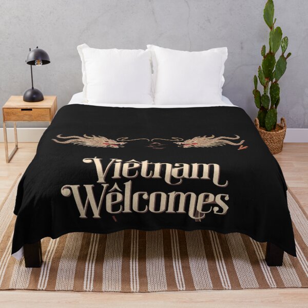 Item preview, Vietnam Welcomes Flag Map Hanoi, Ho Chi Minh designed and sold by AnimalsDH305.