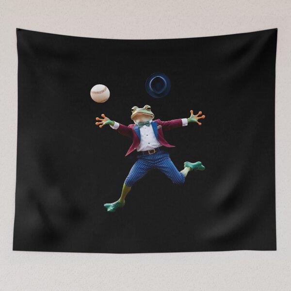 Item preview, Fishing frog playing baseball designed and sold by ATOTI.
