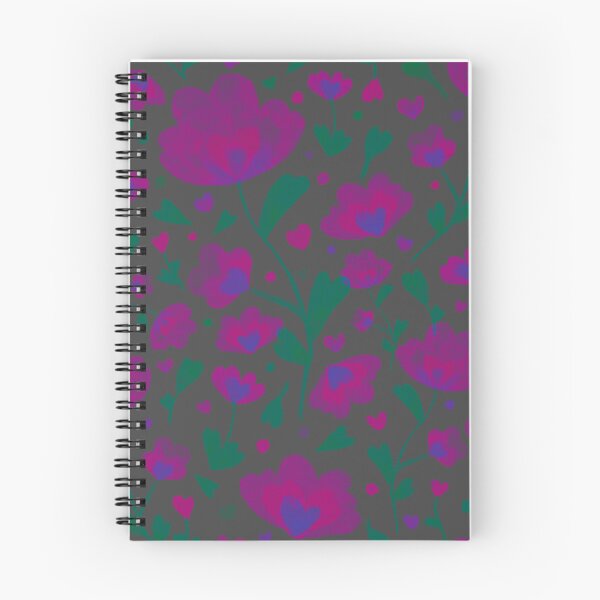 Item preview, Sweet watercolor flowers repeating pattern dark background designed and sold by Manacraftoon.