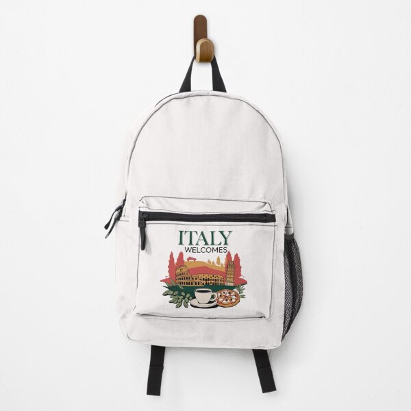 Item preview, Italy Welcomes Flag Map Rome, pizza,  designed and sold by AnimalsDH305.