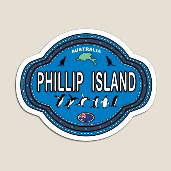 Item preview, Phillip Island Victoria Australia stitching effect emblem designed and sold by studioss76.