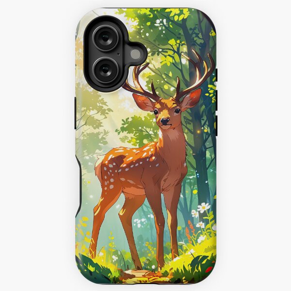 Item preview, Anime cartoon deer in forest fantasy art designed and sold by TheArtistOf2022.