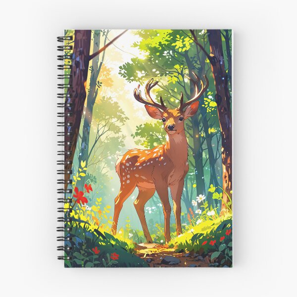 Item preview, Anime cartoon deer in forest fantasy art designed and sold by TheArtistOf2022.