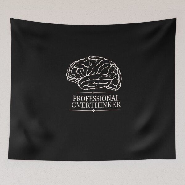 Item preview, Professional Overthinker – Funny Relatable Design designed and sold by on_point_print_studio.