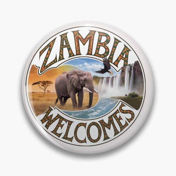 Item preview, Zambia Welcomes Flag Map Zambezi River,  designed and sold by AnimalsDH305.
