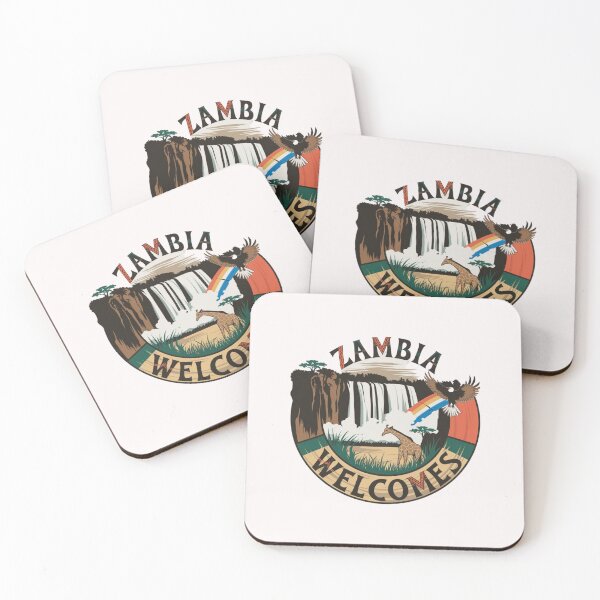 Item preview, Zambia Welcomes Flag Map Zambezi River,  designed and sold by AnimalsDH305.