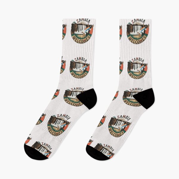 Item preview, Zambia Welcomes Flag Map Zambezi River,  designed and sold by AnimalsDH305.