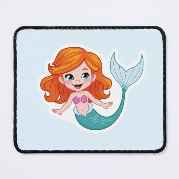 Item preview, Kawaii Cartoon Ginger Mermaid designed and sold by hannah01789.