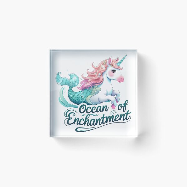 Item preview, Ocean of Enchantment Unicorn: Mermaid Magic designed and sold by zoughlal.