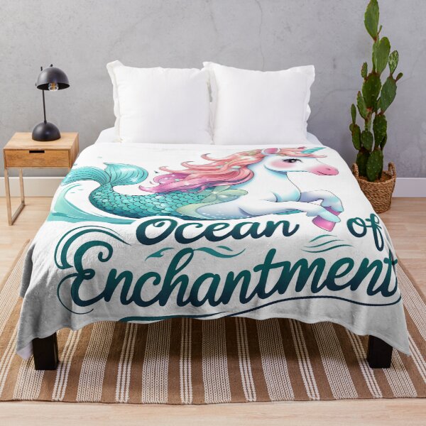 Item preview, Ocean of Enchantment Unicorn: Mermaid Magic designed and sold by zoughlal.