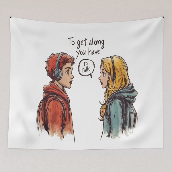 Item preview,  Talk to get along A simple,minimalistic design designed and sold by JanChryzostom.