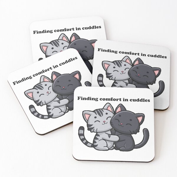 Item preview, Cute Kawaii Cats Hugging - Adorable Cat Lovers Design designed and sold by -DEEWOLF-.