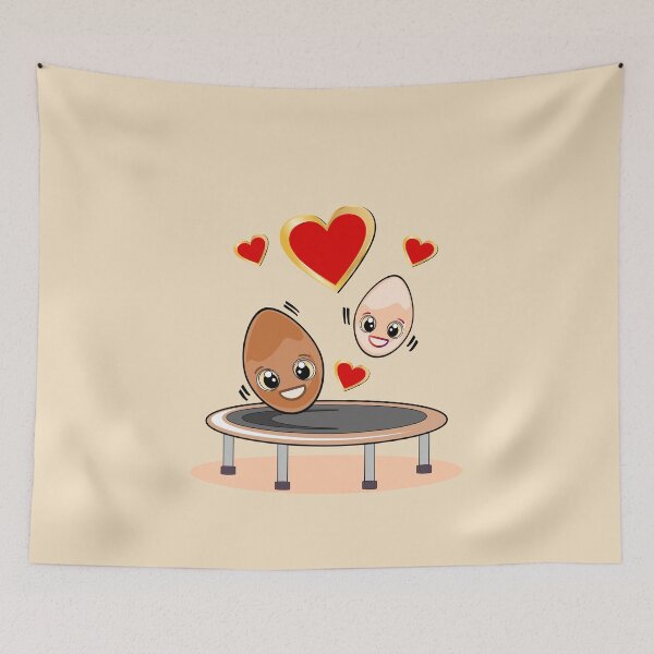Item preview, Easter Eggs Love Trampoline designed and sold by minimalartstory.