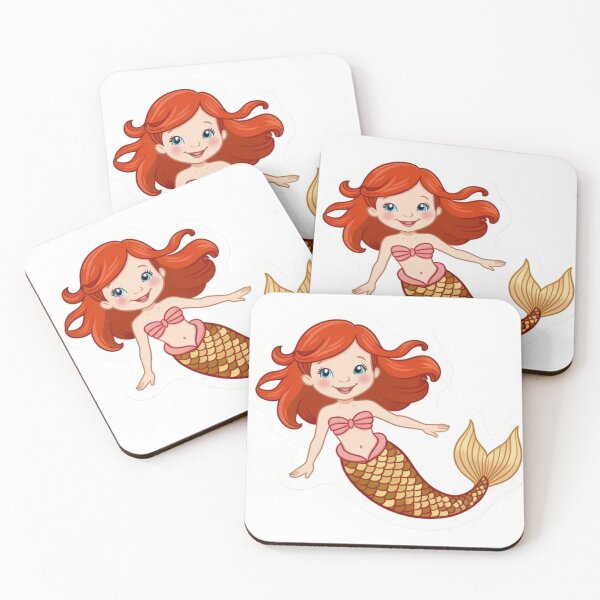 Item preview, Kawaii Cartoon Red Headed Mermaid designed and sold by hannah01789.