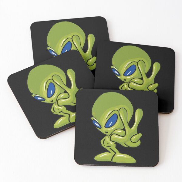 Item preview, Funny Alien Peace Message designed and sold by Joncasmiart.