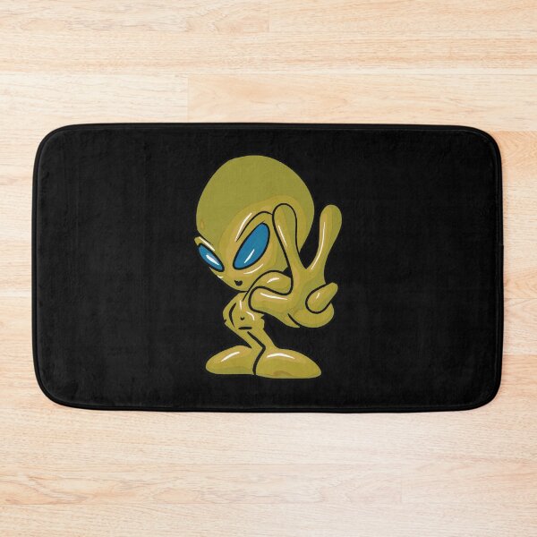 Item preview, Funny gray alien peace message designed and sold by Joncasmiart.