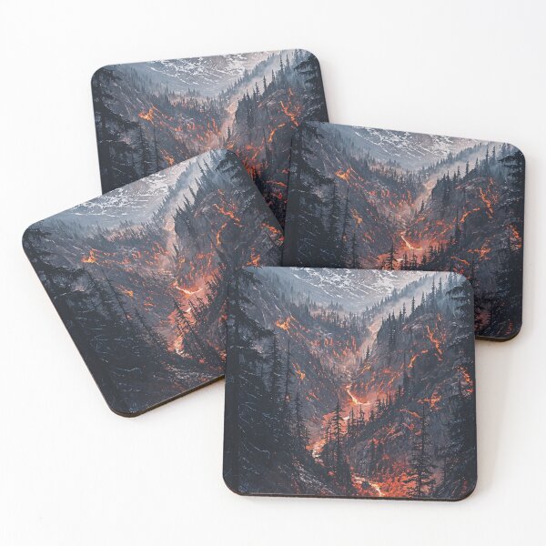Item preview, The Molten Cascade: A Dance of Fire and Ice designed and sold by oanaunciuleanu.