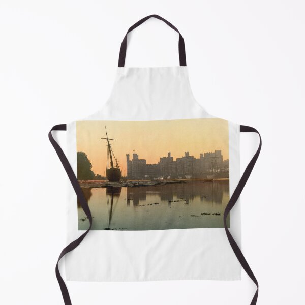 Item preview, Caernarfon Castle at sunset designed and sold by 19th Century in Color.