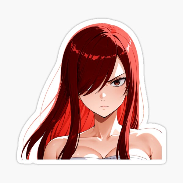 Item preview, Red Head Warrior Princess Waifu designed and sold by LivensStickers.