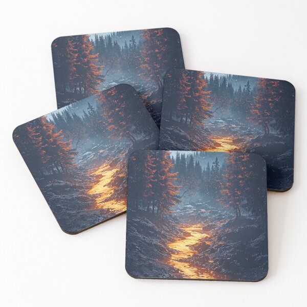 Item preview, The Molten Cascade: A Dance of Fire and Ice designed and sold by oanaunciuleanu.