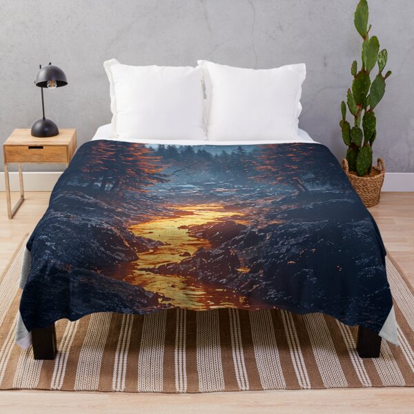 Item preview, The Molten Cascade: A Dance of Fire and Ice designed and sold by oanaunciuleanu.