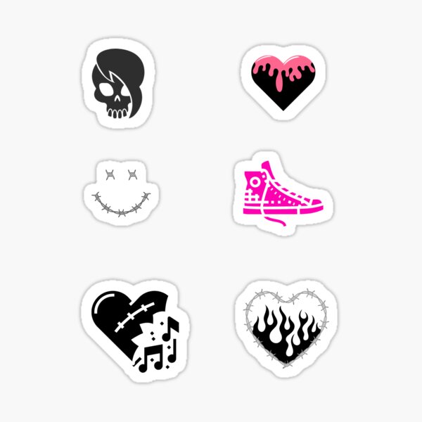 Item preview, Pink Punk Icons: Barbed Heart Sticker designed and sold by AppliedDesigns1.