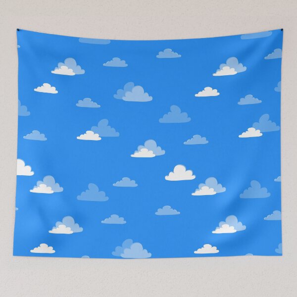Item preview, cute blue sky white clouds designed and sold by Gossip Rag.