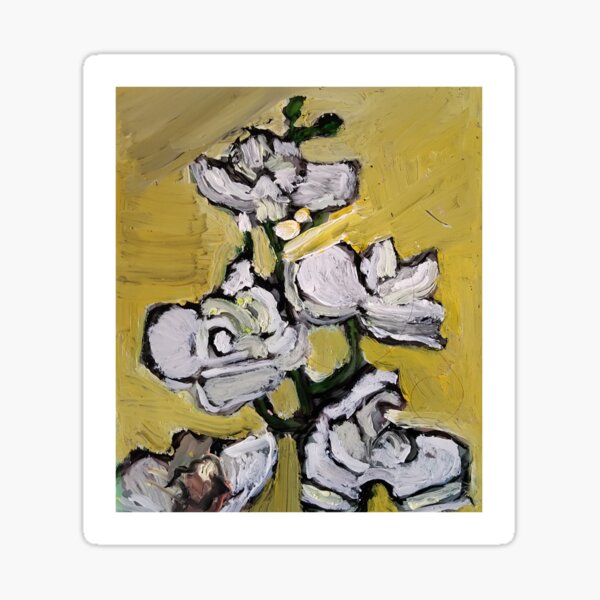 White Orchids Sticker