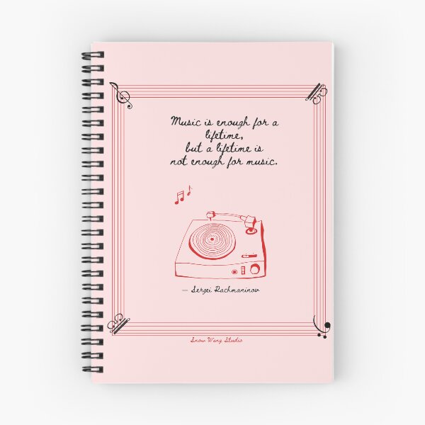 Item preview, Sergei Rachmaninov Music for Lifetime quote designed and sold by Snow-W-Studio.