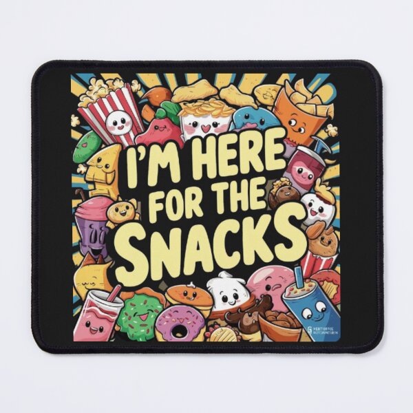 Item preview, I Am Here for the Snacks – Funny Snack Lover Design designed and sold by on_point_print_studio.