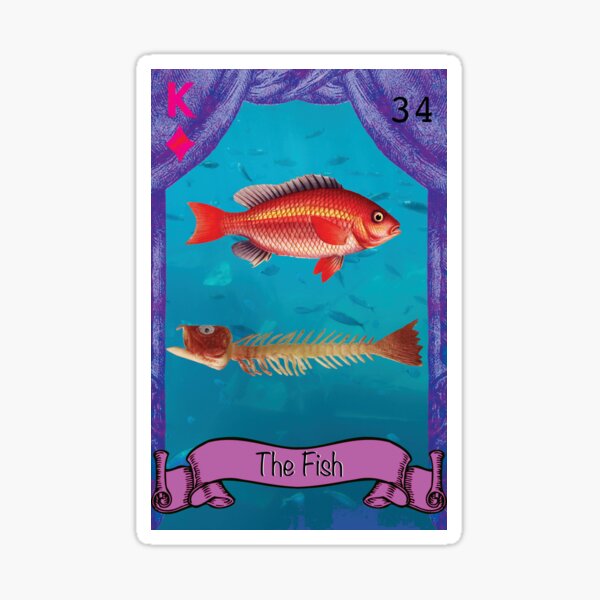 Vista previa del artículo con la obra «El pescado», diseñado y vendido por TheArtofLucifer.