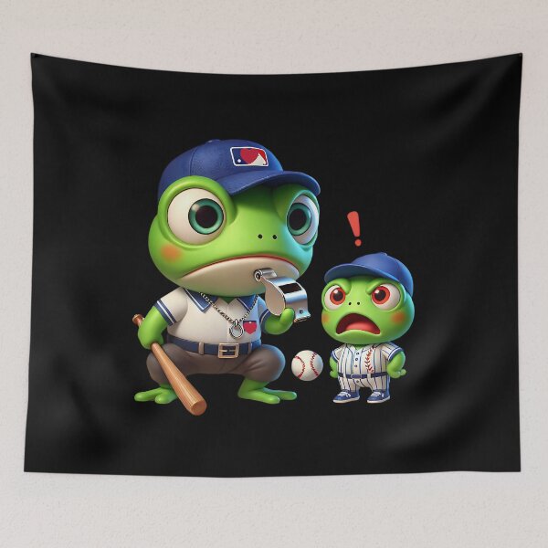 Item preview, Baseball Frogs - Umpire and Little Player designed and sold by ATOTI.