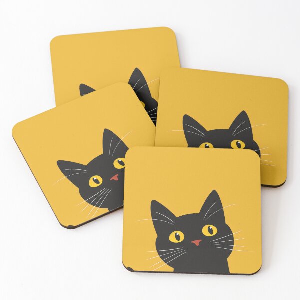 Item preview, Cute Black Cat Minimalist Art designed and sold by lostinpixels.