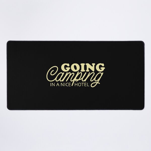 Item preview, going camping in a nice hotel (sarcastic camping vibes) designed and sold by jazzydevil.