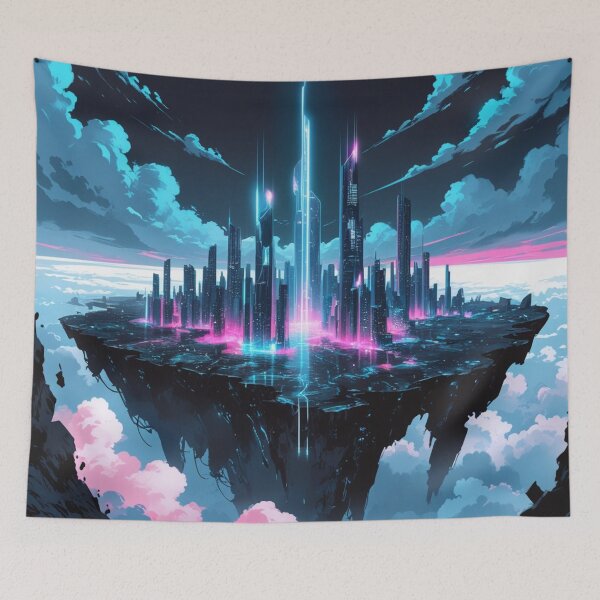 Item preview, Neon Skies: The Floating Cyber City designed and sold by novmasao.