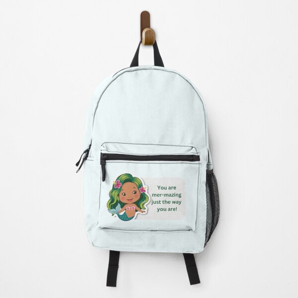 Item preview, Kawaii Cartoon Green Haired Black Girl Mermaid Positive Affirmation designed and sold by hannah01789.