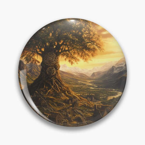 Item preview, Yggdrasil’s Embrace: The Golden Halls of Valhalla – A Fantasy Folklore Vision designed and sold by Spiritveil.