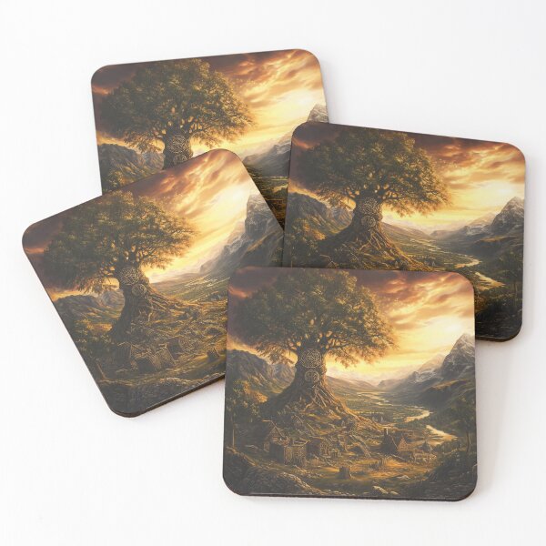 Item preview, Yggdrasil’s Embrace: The Golden Halls of Valhalla – A Fantasy Folklore Vision designed and sold by Spiritveil.