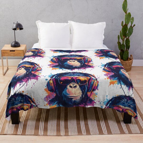 Item preview, A stylish monkey in glasses with rainbow colors designed and sold by Mariana Shymkovych.