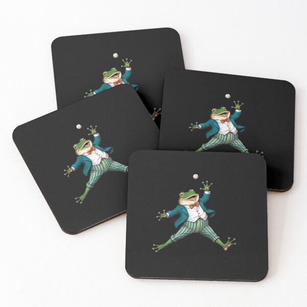 Item preview, Stylish frog jumping to catch baseball designed and sold by ATOTI.