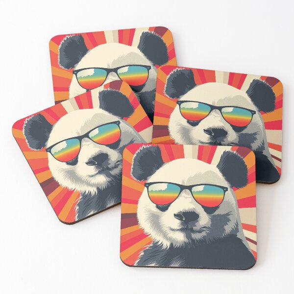Item preview,  Retro Sunset Panda – Cool Pop Art Poster designed and sold by djovan.