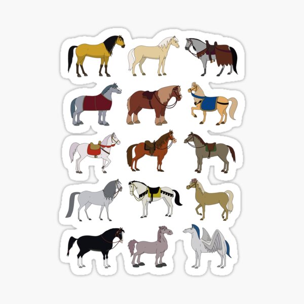 Vista previa del artículo con la obra «caballos animados», diseñado y vendido por Jumty13.