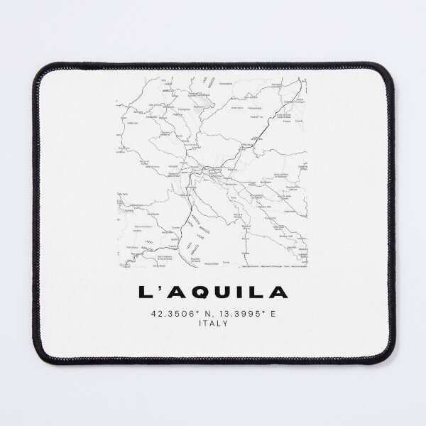 Item preview, Minimalist L’Aquila Map Art - Italy City Coordinates Design designed and sold by RM-Journey.
