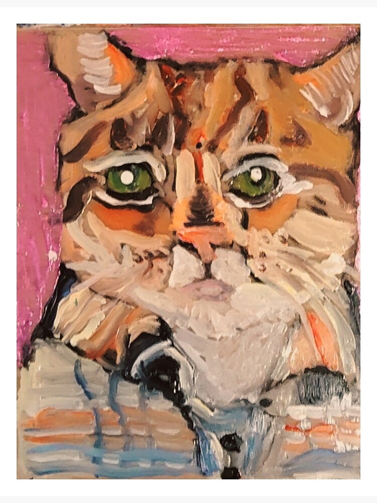 Aperçu 3 sur 3. Sticker avec l'œuvre Chat orange créée et vendue par Shannonkid24.