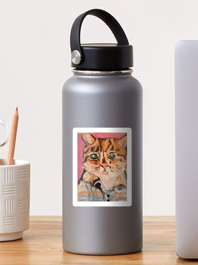 Aperçu 1 sur 3. Sticker avec l'œuvre Chat orange créée et vendue par Shannonkid24.