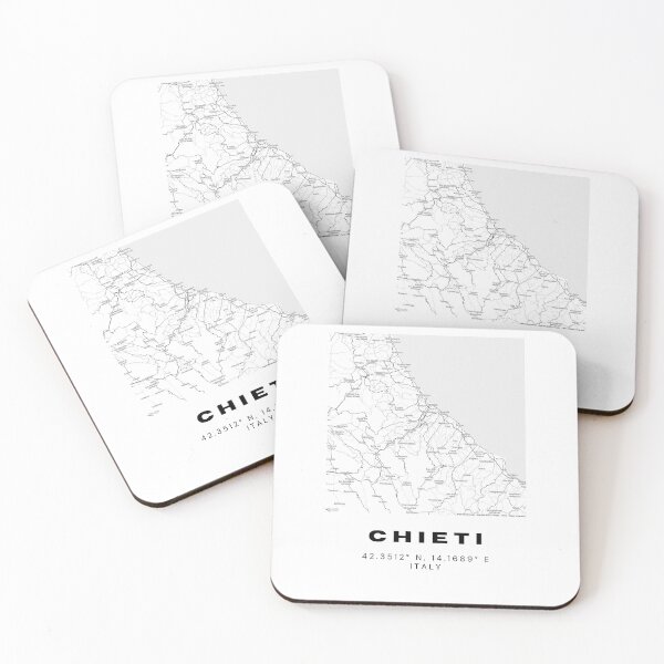 Item preview, Minimalist Chieti Map Art - Italy City Coordinates Design designed and sold by RM-Journey.